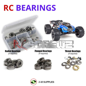 J-M SUPPLIES RC Parts Store - RCScrewZ Metal Shielded Bearing Kit ara038b for ARRMA Kraton 6S BLX V5 1/8 Electric 4WD Brushless Speed Monster Truck (ARA8608V5, 8608V5) | SET