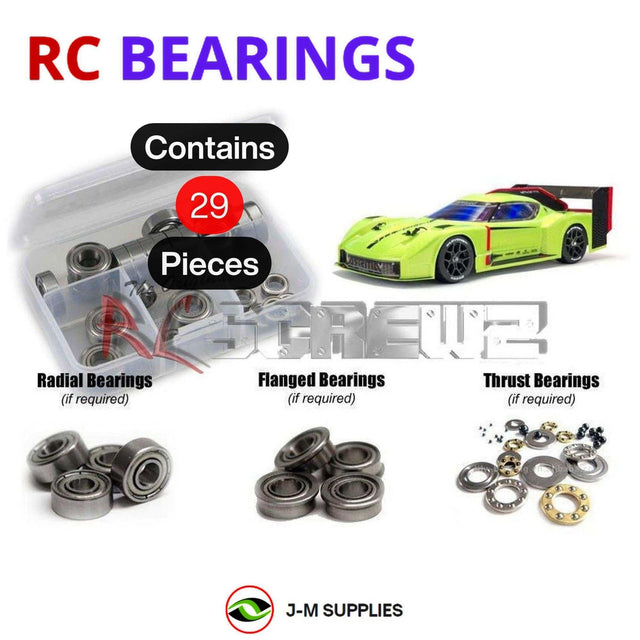 RCScrewZ Metal Shielded Bearing Kit ara043b for ARRMA Vendetta 3S BLX 1/8 Electric 4WD All-Road Street Bash Speed Racer (ARA4319V3T1, ARA4319V3T2, 4319V3T1, 4319V3T2) | SET