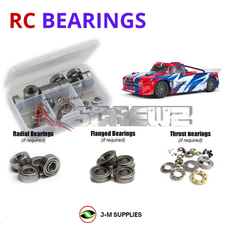 Representative image of an RCScrewZ metal-shielded bearing kit for ARRMA INFRACTION MEGA V3 1/8 Electric 4WD Truck (ARA4215V3T1); exact bearing sizes and quantities vary by RC model.