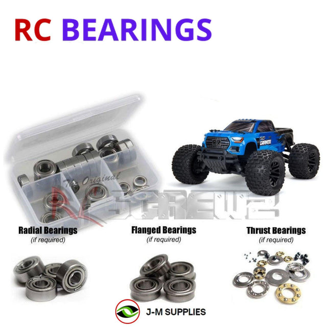 RCScrewZ Metal Shielded Bearing Kit ara054b for ARRMA Granite V3 MEGA 550 1/10 Electric 4WD Brushed Monster Truck RTR (ARA4202V3, 4202V3) | SET