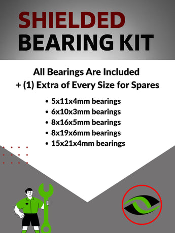 J-M SUPPLIES RC Parts Store - RCScrewZ Metal Shielded Bearing Kit ara055b for ARRMA Kraton 6S BLX EXB 1/8 Electric 4WD Brushless Speed Monster Truck RTR (ARA8708, ARA8708T1) | SET