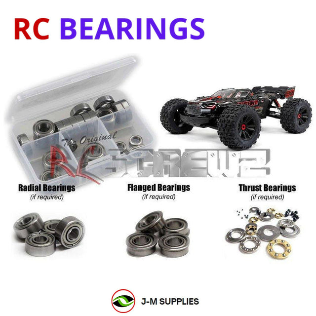 RCScrewZ Metal Shielded Bearing Kit ara057b for ARRMA Kraton 8S BLX EXB 1/5 Electric 4WD Brushless Speed Monster Truck RTR (ARA5808V2, ARA5808V2T1, 5808V2) | SET