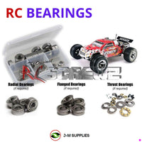 Representative image of an RCScrewZ metal-shielded bearing kit for ARRMA Vorteks BLS 1/10 2WD Stadium Truck (AR102611); exact bearing sizes and quantities vary by RC model.