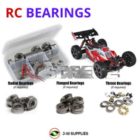 Representative image of an RCScrewZ metal-shielded bearing kit for ARRMA TYPHON 6S BLX 1/8 Electric 4WD Buggy (AR106028); exact bearing sizes and quantities vary by RC model.