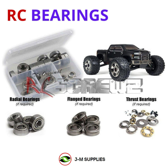 RCScrewZ Metal Shielded Bearing Kit arrm013b for ARRMA Nero Big Rock 6S BLX 1/8 Electric 4WD Brushless Monster Truck (ARA106017, AR106017, ARAD73LL, 106017) | SET