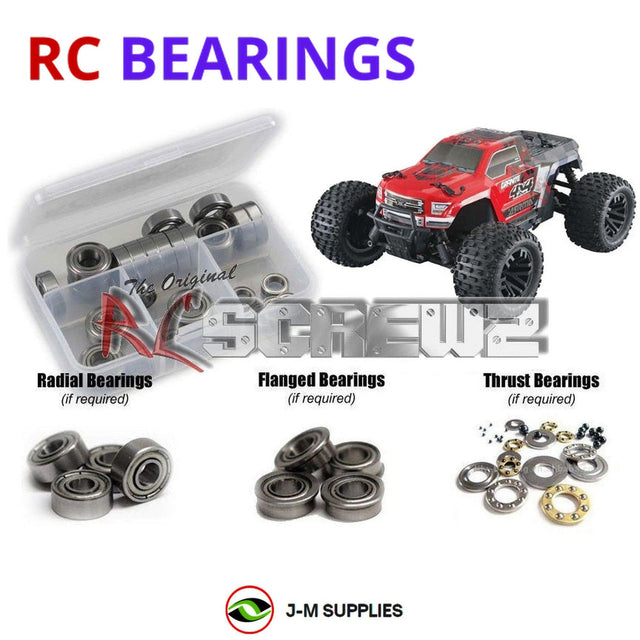 RCScrewZ Metal Shielded Bearing Kit arrm016b for Arrma Granite 4X4 MEGA 1/10 Electric 4WD Brushed Monster Truck (AR102665, 102665, AR102676, 102676) | SET