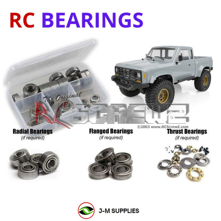 Representative image of an RCScrewZ metal-shielded bearing kit for Team Associated Element Enduro Trail 1/10 4WD Crawler (40102); exact bearing sizes and quantities vary by RC model.