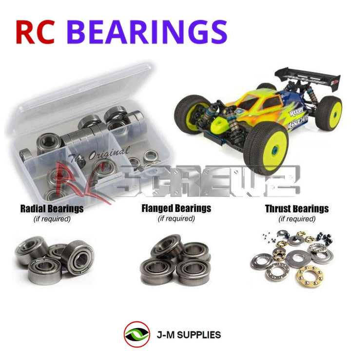 J-M SUPPLIES - RCScrewZ Metal Shielded Bearing Kit asc106b for Associated RC8B3.2e 1/8 Buggy (#ASC80940) | PRO - asc106b