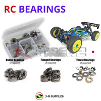 Representative image of an RCScrewZ metal-shielded bearing kit for Team Associated RC8B4e 1/8 Electric 4WD Buggy (80946); exact bearing sizes and quantities vary by RC model.