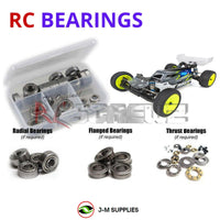 Representative image of an RCScrewZ metal-shielded bearing kit for Team Associated RC10B6.4D 1/10 2WD Buggy (90035); exact bearing sizes and quantities vary by RC model.