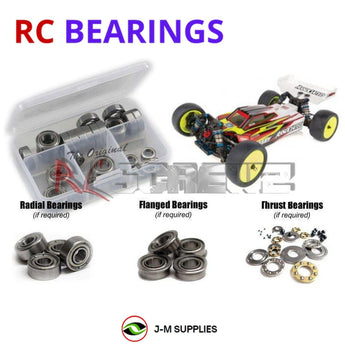 J-M SUPPLIES - RCScrewZ Metal Shielded Bearing Kit asc123b for Associated RC10B74.2D 1/10 4WD Buggy (#90037) | RCX - asc123b