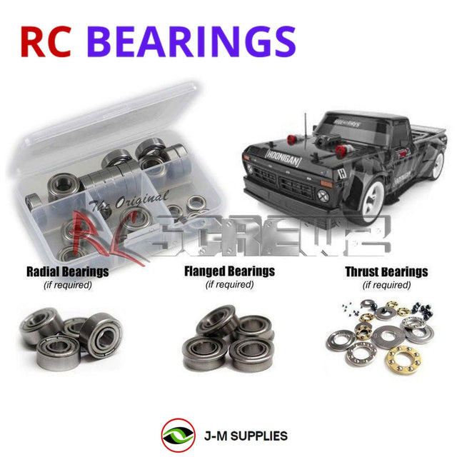 RCScrewZ Metal Shielded Bearing Kit asc126b for Team Associated Apex2 Hoonitruck RTR 1/10 Electric 4WD On-Road Street Truck (#30123) | SET