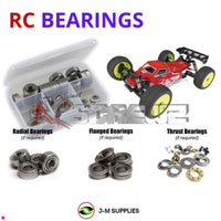 Representative image of an RCScrewZ metal-shielded bearing kit for Team Associated RC8T4e 1/8 4WD Truggy (80948); exact bearing sizes and quantities vary by RC model.