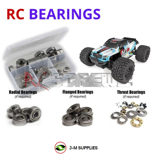RCScrewZ Metal Shielded Bearing Kit asc133b for Team Associated Rival MT8 RTR 1/8 Electric 4WD Off-Road Monster Truck (#20520) | SET