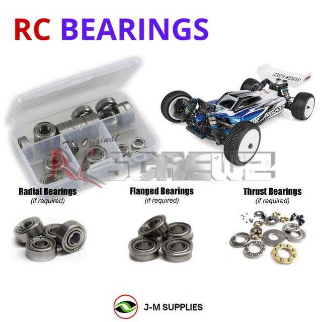 RCScrewZ Metal Shielded Bearing Kit asc141b for Team Associated RC10B74.2 CE Team Kit 1/10 Electric 4WD Off-Road Buggy (#90044, #ASC90044) | SET