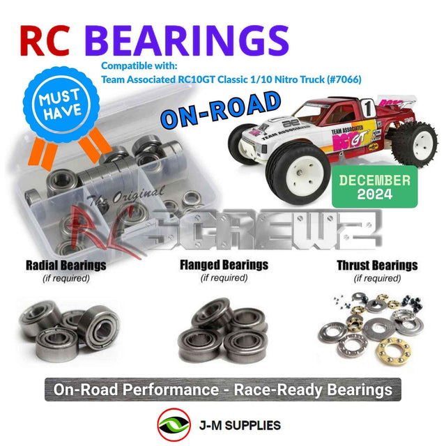 RCScrewZ Metal Shielded Bearing Kit asc152b for Team Associated RC10GT Classic Kit 1/10 Nitro 2WD Off-Road Stadium Truck (#7066) | SET