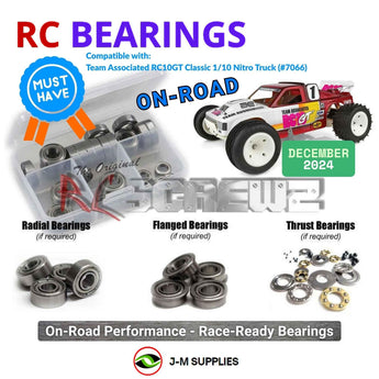 J-M SUPPLIES RC Parts Store - RCScrewZ Metal Shielded Bearing Kit asc152b for Team Associated RC10GT Classic Kit 1/10 Nitro 2WD Off-Road Stadium Truck (#7066) | UPG