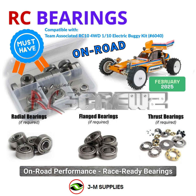 RCScrewZ Metal Shielded Bearing Kit asc153b for Team Associated RC10 4WD Team Car Kit 1/10 Electric 4WD Off-Road Buggy (#6040) | SET