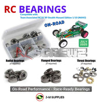 Representative image of an RCScrewZ metal-shielded bearing kit for Team Associated RC10 Masami 1/10 2WD Buggy (6043, ASC6043); exact bearing sizes and quantities vary by RC model.