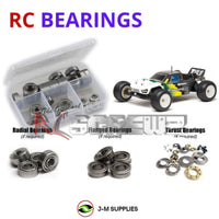 Representative image of an RCScrewZ metal-shielded bearing kit for Team Associated RC10T4 1/10 2WD Truck (7021, 7036); exact bearing sizes and quantities vary by RC model.