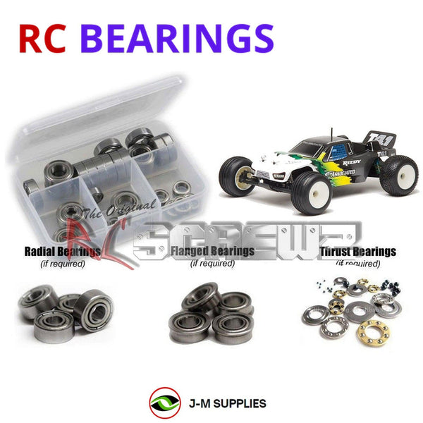 J-M SUPPLIES RC Parts Store - RCScrewZ Metal Shielded Bearing Kit ass015b for Team Associated RC10T4 / T4 / T4.1 / RTR 1/10 Electric 2WD Off-Road Stadium Truck (#7021, #7036) | UPG
