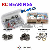 Representative image of an RCScrewZ metal-shielded bearing kit for Team Associated RC10 Classic 1/10 2WD Buggy (6007, 6035, 6036); exact bearing sizes and quantities vary by RC model.