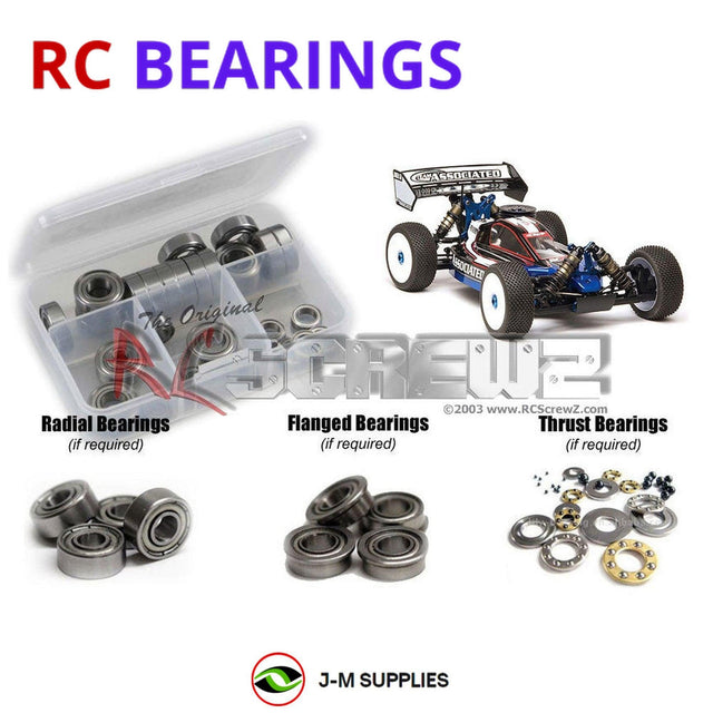 RCScrewZ Metal Shielded Bearing Kit ass027b for Team Associated RC8 / RC8B Factory Team Kit 1/8 Nitro 4WD Off-Road Buggy (#80902) | SET
