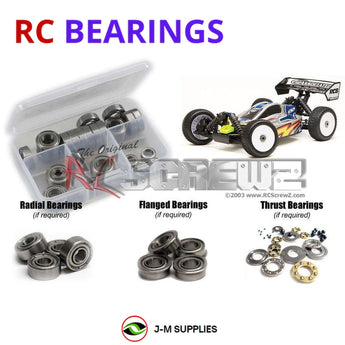 J-M SUPPLIES RC Parts Store - RCScrewZ Metal Shielded Bearing Kit ass035b for Team Associated RC8e Factory Team Kit 1/8 Electric 4WD Off-Road Buggy (#80901) | UPG