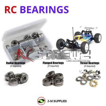 J-M SUPPLIES - RCScrewZ Metal Shielded Bearing Kit ass047b for Associated B44.2 RC Car | SET - 