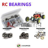 Representative image of an RCScrewZ metal-shielded bearing kit for Team Associated RC10B4.2 RTR 1/10 2WD Buggy (9042, ASC9042); exact bearing sizes and quantities vary by RC model.