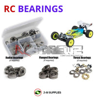 Representative image of an RCScrewZ metal-shielded bearing kit for Team Associated RC10B6D 1/10 2WD Dirt Buggy (90012); exact bearing sizes and quantities vary by RC model.
