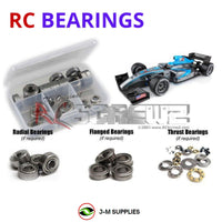Representative image of an RCScrewZ metal-shielded bearing kit for Team Associated RC10F6 FT 1/10 2WD Formula F1 Car (8023); exact bearing sizes and quantities vary by RC model.