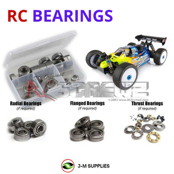 J-M SUPPLIES RC Parts Store - RCScrewZ Metal Shielded Bearing Kit ass081b for Team Associated RC8B3.1 Team Kit 1/8 Nitro 4WD Off-Road Buggy (#ASC80935, #80935) | UPG