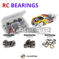 Representative image of an RCScrewZ metal-shielded bearing kit for Team Associated TC7.2 FT 1/10 Electric 4WD Touring (30122); exact bearing sizes and quantities vary by RC model.