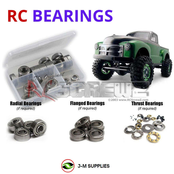 J-M SUPPLIES - RCScrewZ Metal Shielded Bearing Kit axi002b for Axial Racing SCX-10 RC Car | SET - 