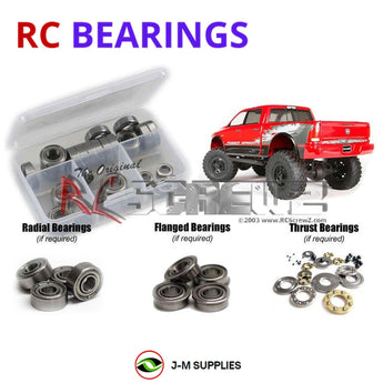 J-M SUPPLIES - RCScrewZ Metal Shielded Bearing Kit axi015b for Axial SCX10 Ram Power Wagon RC Car | PRO - 