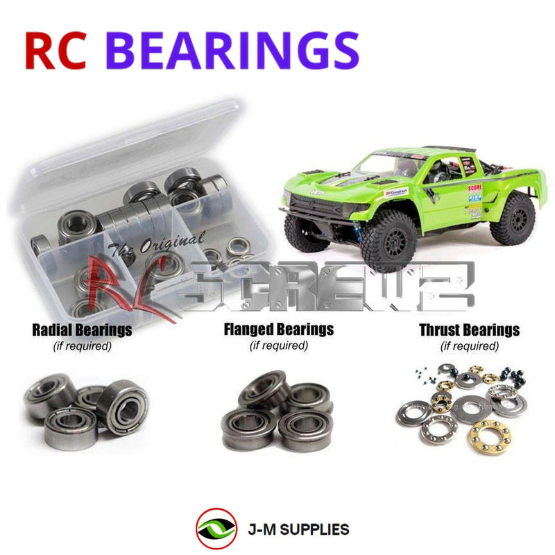 J-M SUPPLIES - RCScrewZ Metal Shielded Bearing Kit axi021b for Axial Yeti Score Trophy Truck 1/10 (#90050) | SET - 