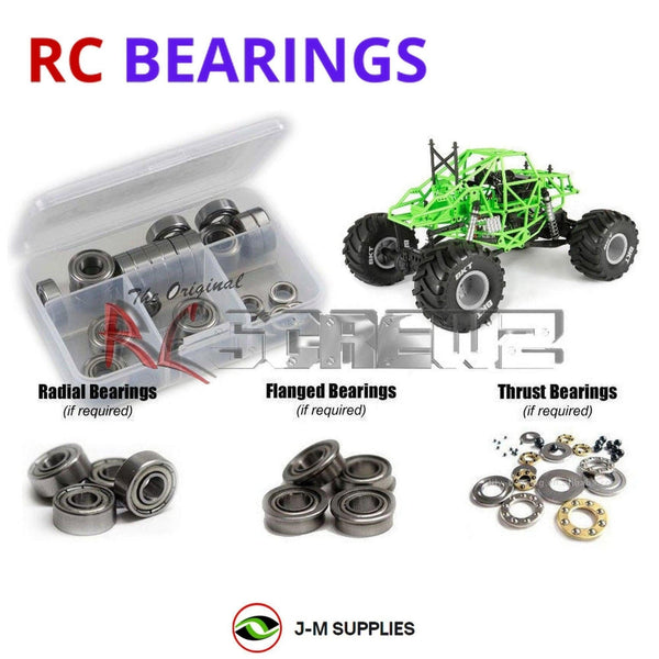 J-M SUPPLIES - RCScrewZ Metal Shielded Bearing Kit axi024b for Axial SMT10 Grave Digger (#90055) | SET - 