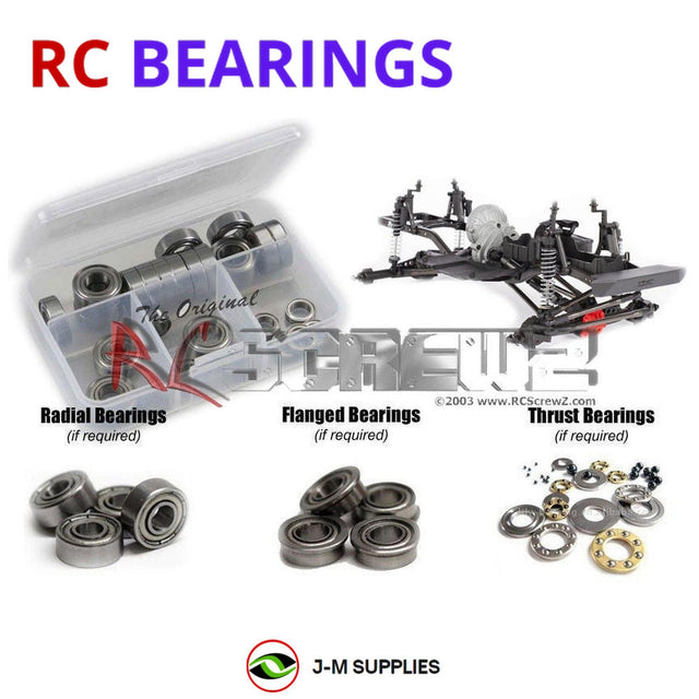 RCScrewZ Metal Shielded Bearing Kit axi028b for Axial Racing SCX10 II Raw Builder's Kit 1/10 Electric 4WD Rock Crawler Trail Truck (#90104 / AX90104 / AXI90104) | SET