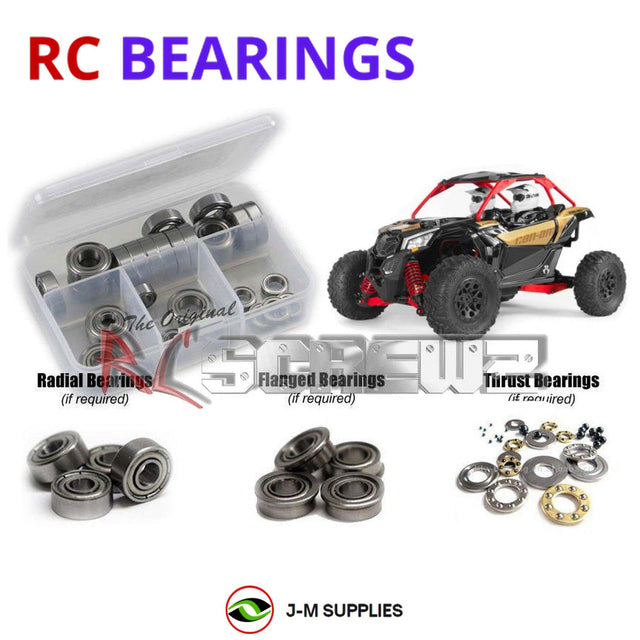 RCScrewZ Metal Shielded Bearing Kit axi030b for Axial Racing Yeti Jr. Can-Am Maverick X3 RTR 1/18 Electric 4WD Rock Racer UTV (#90069 / AX90069 / AXI90069) | SET