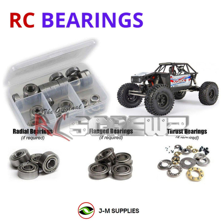 Representative image of an RCScrewZ metal-shielded bearing kit for Axial Capra 1.9 UTB 1/10 Electric 4WD Crawler (AXI03004); exact bearing sizes and quantities vary by RC model.