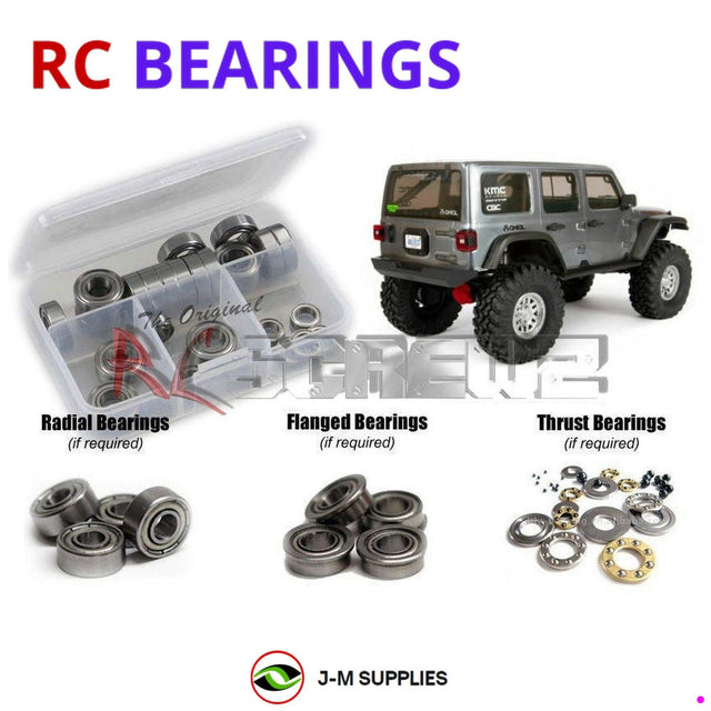 RCScrewZ Metal Shielded Bearing Kit axi034b for Axial Racing SCX10 III Jeep JLU Wrangler 1/10 Electric 4WD Rock Crawler RTR/Kit with Portals (#AXI03003 / AXI03007) | SET