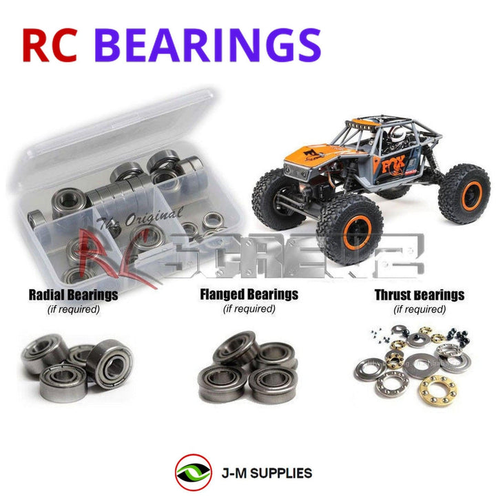 Representative image of an RCScrewZ metal-shielded bearing kit for Axial UTB18 Capra 1/18 Electric 4WD Crawler (AXI01002); exact bearing sizes and quantities vary by RC model.