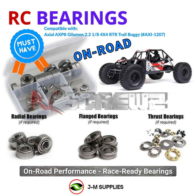 RCScrewZ Metal Shielded Bearing Kit axi044b for Axial Racing AXP8 Gilamon 2.2 RTR 1/8 Brushed Electric 4X4 Trail Buggy Rock Crawler (#AXI-1207 / AXI-1207T1 / AXI-1207T2) | SET