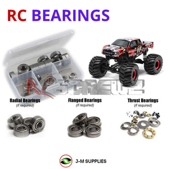 J-M SUPPLIES - RCScrewZ Metal Shielded Bearing Kit cen033b for CEN Racing HL150 #8965 RC Car | SET - 
