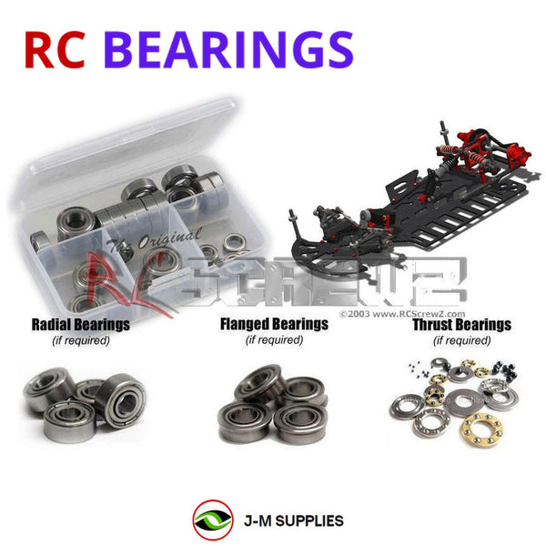 J-M SUPPLIES - RCScrewZ Metal Shielded Bearing Kit crc009b for CRC BattleAxe 3.0 RT Oval #1901 RC Car | SET - 