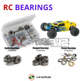 J-M SUPPLIES - RCScrewZ Metal Shielded Bearing Kit dur033b for Duratrax Evader EXT2 RC Car | UPG - 