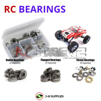 J-M SUPPLIES - RCScrewZ Metal Shielded Bearing Kit ftx002b for FTX Racing Spyder 1/10th Crawler RC Car | SET - 