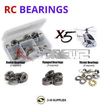 J-M SUPPLIES - RCScrewZ Metal Shielded Bearing Kit gau004b for Gaui X5 RC Helicopter | SET - 