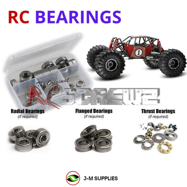 Representative image of an RCScrewZ metal-shielded bearing kit for GMade R1 Rock Crawler 1/10th Electric Rock Buggy #GM51000​; exact bearing sizes and quantities vary by RC model.